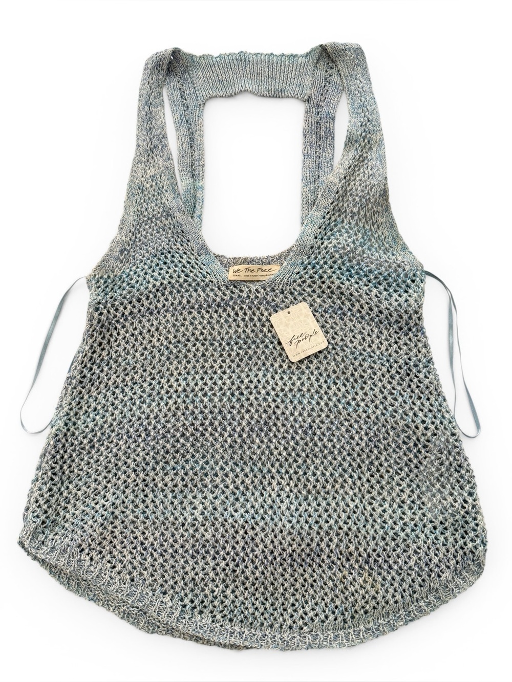 NWT FREE PEOPLE We The Free Under The Starlight Sleeveless Crochet Sweater Top - Picture 6 of 7